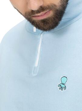 Sudadera El Pulpo Perkins Patch Bleu Pour Homme