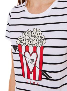 T-Shirt Only Popcorn White for Women