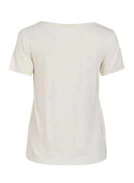 Camiseta Vila Mase Blanche pour Femme