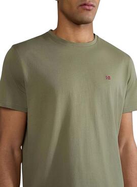T-shirt Napapijri Salis vert pour homme