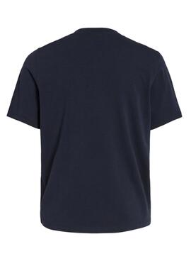 T-shirt Vila Visybil Crochet Bleu Marine Pour Femme