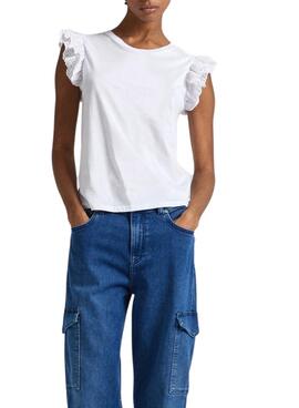 Camiseta Pepe Jeans Lindsay Blanc pour Femme