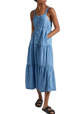 Robe Pepe Jeans Edith Bleu pour Femme