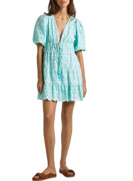 Robe Pepe Jeans Delia Turquoise pour femme