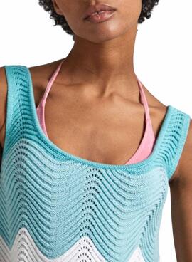 Top Pepe Jeans Galea Azul Pour Femme