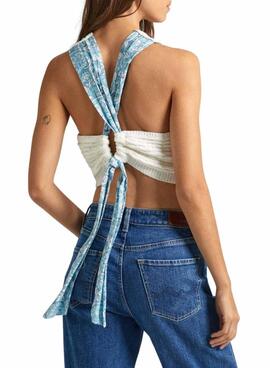 Top Pepe Jeans Gaia Blanco Pour Femme
