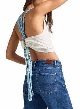 Top Pepe Jeans Gaia Blanco Pour Femme
