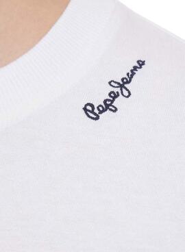 Maillot Pepe Jeans Jena Blanc et Bleu Pour Femme