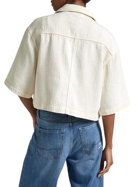 Chemise Pepe Jeans Elle Beige pour Femme
