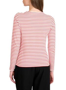 T-shirt Naf Naf Marin Rouge pour Femme