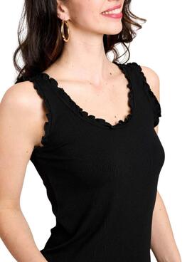 T-shirt Naf Naf froncée noir pour femme