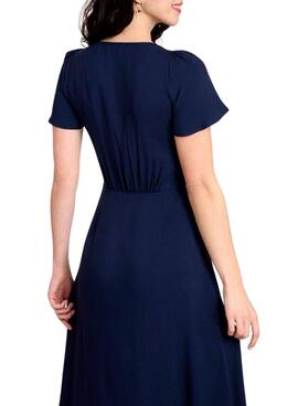 Robe Naf Naf boutons marin pour femme