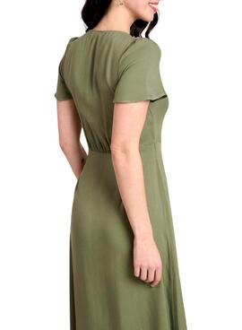 Robe Naf Naf Boutons Vert Pour Femme