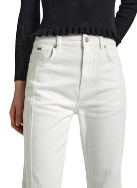 Jean Pepe Jeans droit blanc pour femme