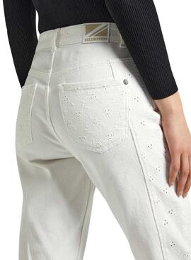 Jean Pepe Jeans droit blanc pour femme