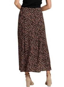 Jupe Naf Naf Print Marron Pour Femme