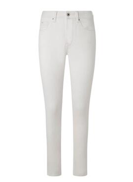 Jean Pepe Jeans Skinny Blanc pour Femme