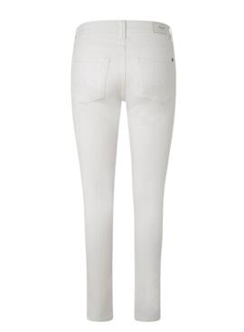 Jean Pepe Jeans Skinny Blanc pour Femme