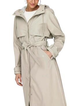Manteau Only Rene Gris pour femme.