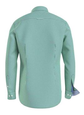 Chemise Tommy Hilfiger Flex Textured Vert pour Homme