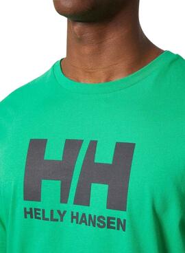 T-shirt Helly Hansen Logo Vert Pour Homme