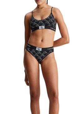 Culottes Calvin Klein Litho Noir Pour Femme