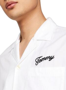 Chemise Tommy Jeans Resort Relaxed Blanc Pour Homme
