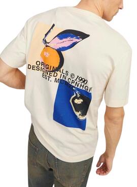T-shirt Jack and Jones Tampa Beige Pour Homme
