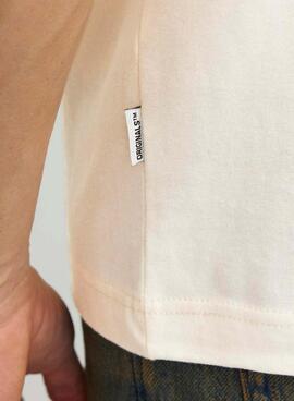T-shirt Jack and Jones Tampa Beige Pour Homme