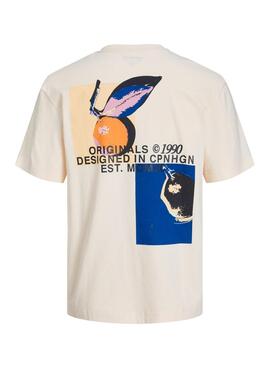 T-shirt Jack and Jones Tampa Beige Pour Homme