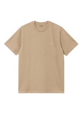 Camiseta Carhartt Chase Beige pour homme