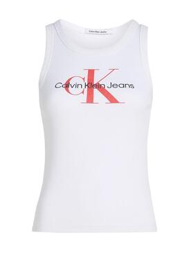 Maillot Calvin Klein Archival Monologo Blanco Pour Femme