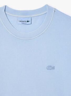 T-shirt Lacoste teintée bleue pour femmes et hommes