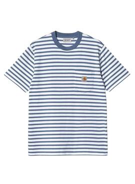 Maillot Carhartt Pocket Stripe Bleu et Blanc