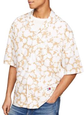 Chemise Tommy Jeans Relaxed Floral Aop Beige pour Homme