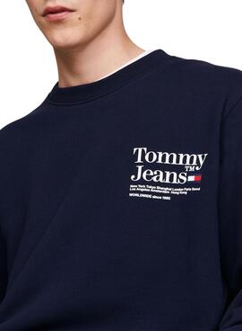 Sweatshirt Tommy Jeans Regular Modern Marino pour Homme.
