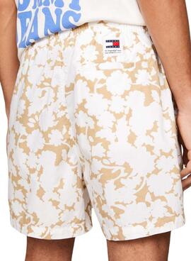 Bermuda Tommy Jeans Aop Flower Beach Beige Pour Homme