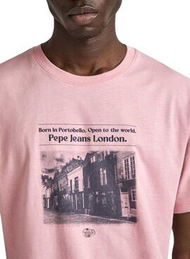 T-shirt Pepe Jeans Cooper Rose Pour Homme