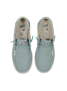 Chaussures Walkin Pitas Natal Bleu pour Femme
