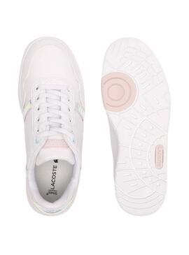 Chaussures Lacoste T-Clip blanc pour enfants