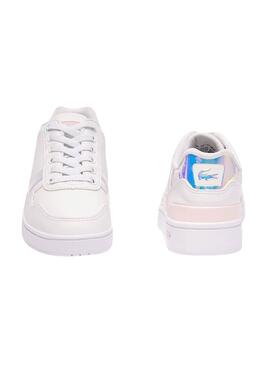 Chaussures Lacoste T-Clip blanc pour enfants