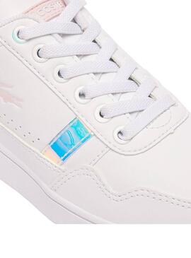 Chaussures Lacoste T-Clip blanc pour enfants