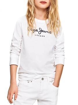 T-Shirt Jeans Pepe New Herman HR Blanc Fille