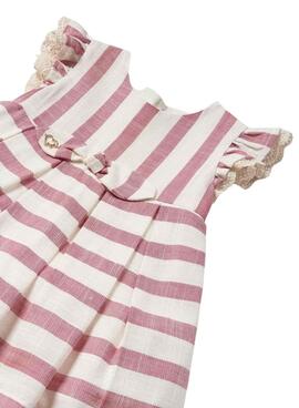 Robe Mayoral à rayures en lin pour bébé