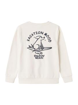 Sweat à capuche Name It Fota Blanc pour garçon