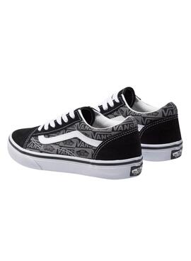Baskets Vans Old Skool Logo Noir Teen