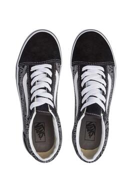 Baskets Vans Old Skool Logo Noir Teen
