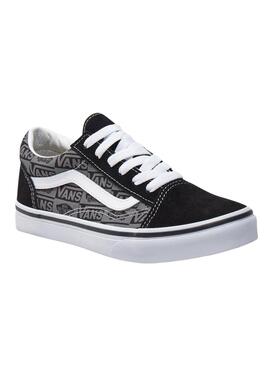 Baskets Vans Old Skool Logo Noir Teen