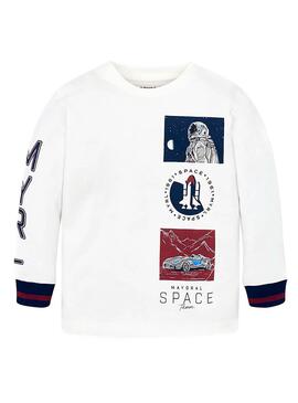 T-Shirt Mayoral Space White Enfante