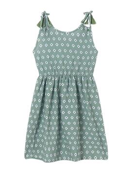 Robe croisée imprimée menthe Mayoral pour fille